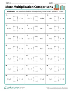 More Multiplication Comparisons