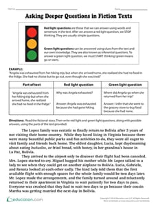Asking Deeper Questions in Fiction Texts