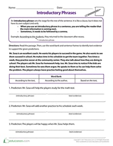 Introductory Phrases