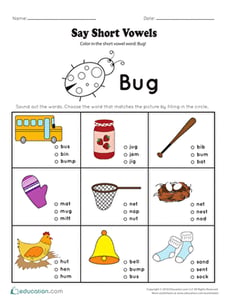 Say Short Vowels