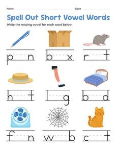 Spell Out Short Vowel Words