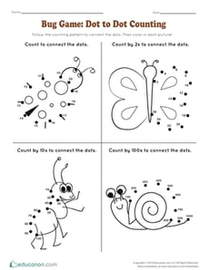 Bug Game: Dot to Dot Counting