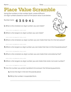 Place Value Scramble