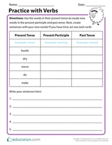 Practice with Verbs