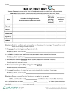 I Can Use Context Clues!