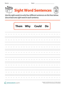 Sight Word Sentences