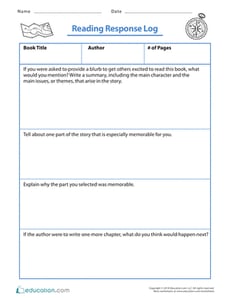 Reading Response Log