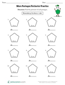 More Pentagon Perimeter Practice