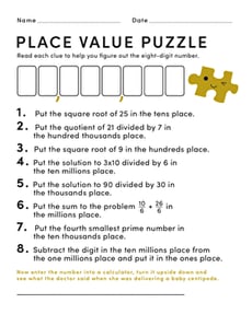 Place Value Puzzle
