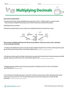Multiplying Decimals