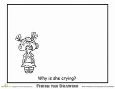 Finish the Drawing: Why is she Crying?