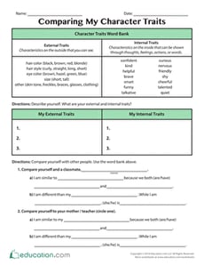 Comparing My Character Traits