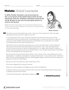 Malala: Nobel Laureate