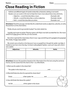 Close Reading in Fiction