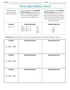 Three-Digit Addition: Part 2