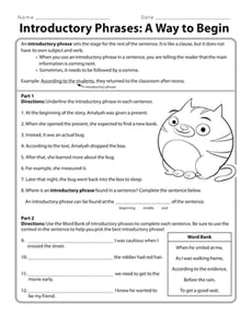 Introductory Phrases: A Way to Begin