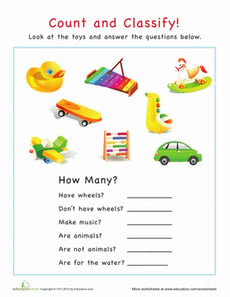 Categorization: How Many Toys?