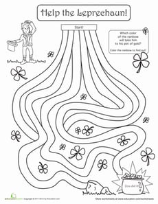 St. Patrick's Day Maze: Help the Leprechaun!