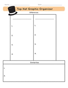 Top Hat Graphic Organizer