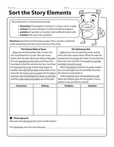 Sort the Story Elements