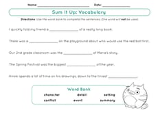 Sum It Up: Vocabulary