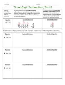 Three-Digit Subtraction, Part 2