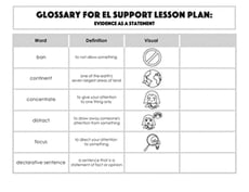 Glossary: Evidence as a Statement