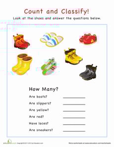 Count and Classify: Shoes