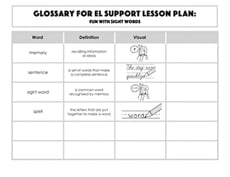 Glossary: Fun with Sight Words