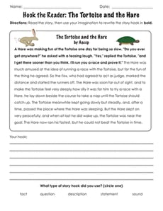 Hook the Reader: The Tortoise and the Hare