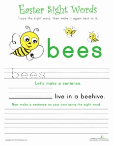 Easter Sight Words #3