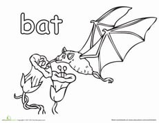 Fruit Bat Coloring Page