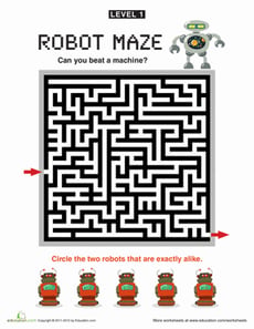 Robot Maze Level 1!