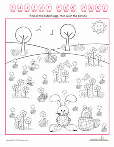 Color an Easter Egg Hunt