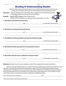 Reading & Understanding Similes
