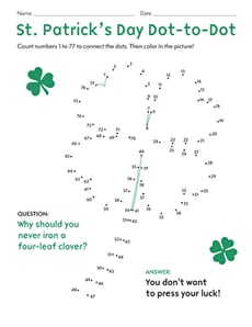 St. Patrick's Day Dot-to-Dot