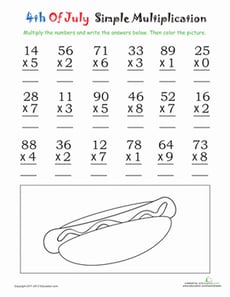 Simple Multiplication for 4th of July: Hot Dogs