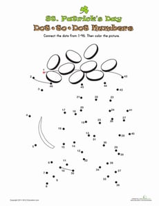 St. Patrick's Day Dot-to-Dot 3