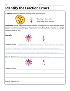 Identify the Fraction Errors