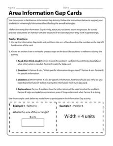 Area Information Gap Cards