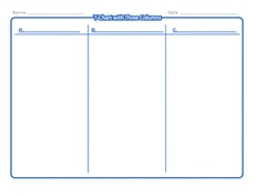 T-Chart with Three Columns