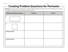 Creating Problem Questions for Perimeter