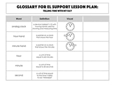 Glossary: Telling Time with My Day