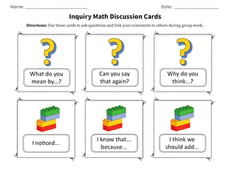 Inquiry Math Discussion Cards