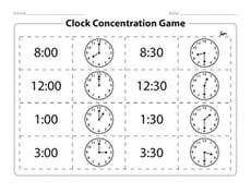 Clock Concentration Game