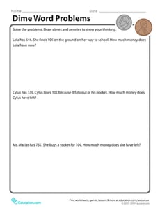 Dime Word Problems