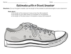 Estimate with a Giant Sneaker