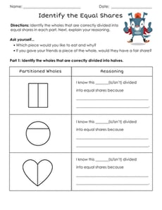 Identify the Equal Shares