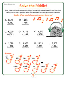 Subtraction Riddles #2