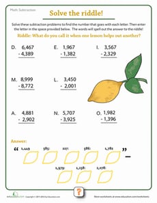 Subtraction Riddles #3